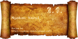 Nyakas Vazul névjegykártya